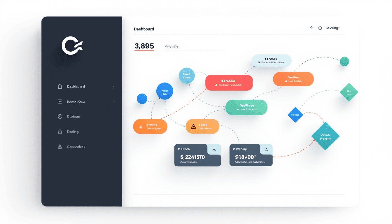 Clarium data flow visualization showing interconnected GDPR processing activities (static view - reduced motion enabled)